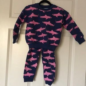 Gardner and the Gang kids Shady Shark Sweatpants & Sweatshirt Bundle 2-3 years